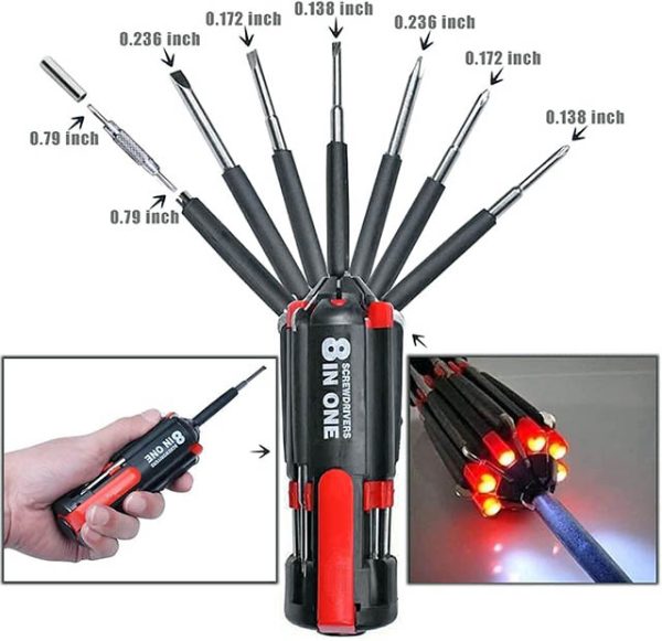 8 in 1 Multi-Screwdriver Torch with Powerful Torch - Image 3