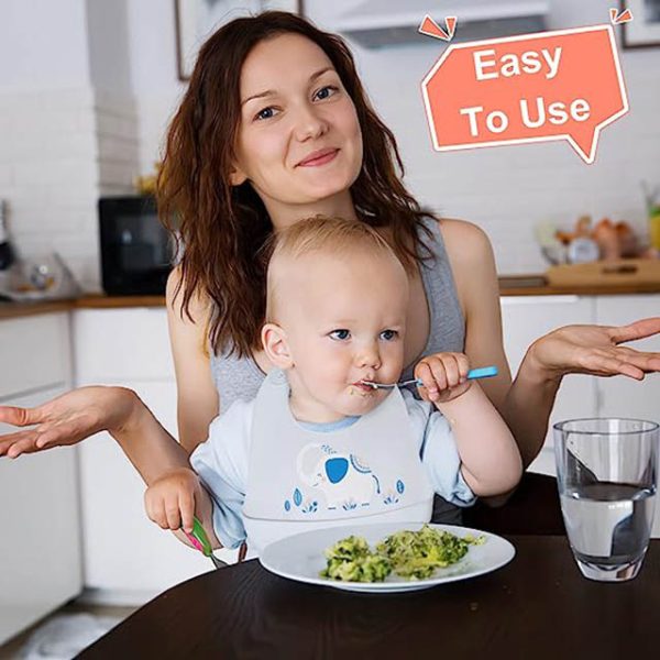 Silicone Waterproof Baby Bibs - Image 3