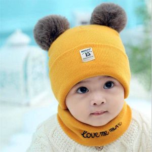Baby Hat Cap Neck Scarf Winter (6Month - 3Yrs)