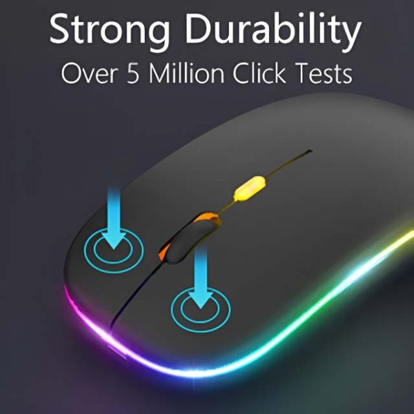 Rechargeable Wireless  Type C Mouse 2.4Ghz  RGB  Mouse - Image 5