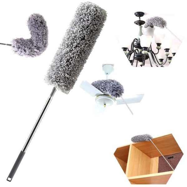 Microfiber Duster with Extension Pole(Stainless Steel) - Image 3