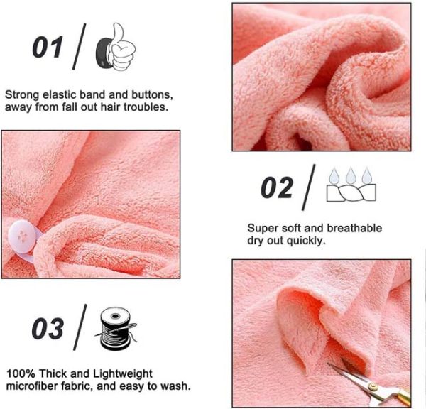 Dry Hair Cap Microfiber Quick Towel - Image 4