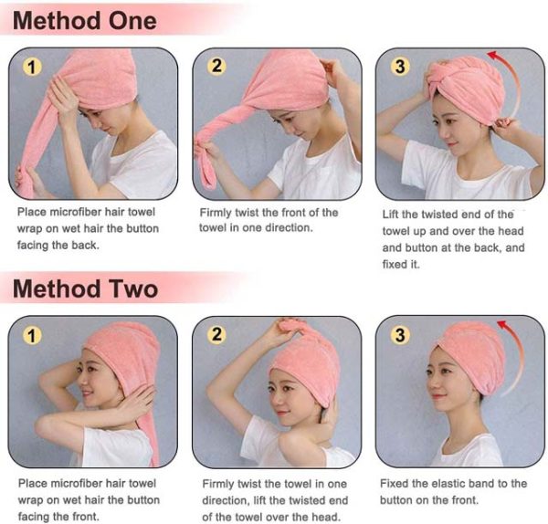 Dry Hair Cap Microfiber Quick Towel - Image 3