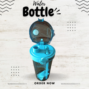 creative double drink water bottle Food Graded Plastics Water bottle  - 420ml