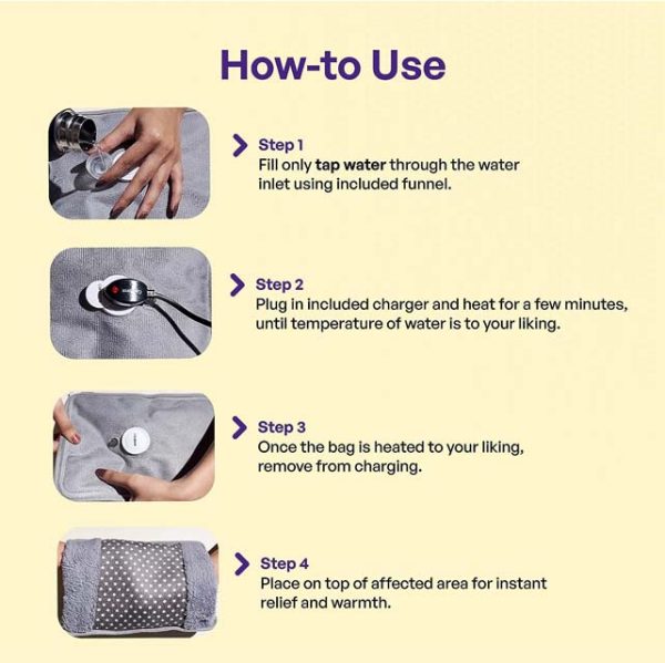 Pain Relief Electric Rechargeable Hot Water Bag - Image 3